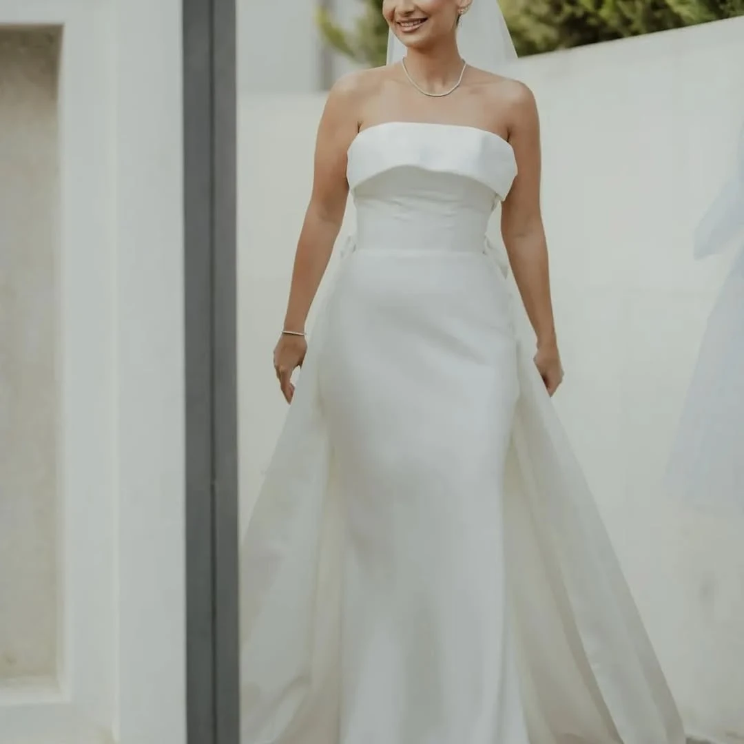 Robe de mariée en satin élégance Saint-Étienne - Sur mesure Loire